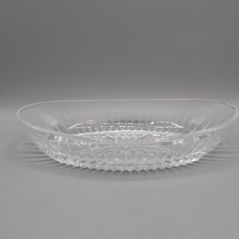 Princess House Crystal oval shape candy dish 10" x 5" x 2" USA